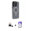 MARSİLYAN™- iPhone 14 Pro Max Kılıf Yankı Işık Prime - Siyah Bilvis 5in1 3D Magic Cam Ekran Koruyucu + Bilvis Titan Kamera Lens - GS