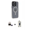 MARSİLYAN™- iPhone 14 Pro Max Kılıf Yankı Işık Prime - Siyah Bilvis Hayalet Cam Ekran Koruyucu + Bilvis Titan Kamera Lens - DNMR