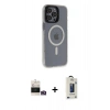 MARSİLYAN™- iPhone 14 Pro Max Kılıf Yankı Işık Prime - Siyah Bilvis Hayalet Cam Ekran Koruyucu + Bilvis Titan Kamera Lens - GD