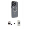 MARSİLYAN™- iPhone 14 Pro Max Kılıf Yankı Işık Prime - Siyah Bilvis Hayalet Cam Ekran Koruyucu + Bilvis Titan Kamera Lens - DNMR