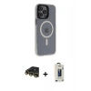 MARSİLYAN™- iPhone 14 Pro Max Kılıf Yankı Işık Prime - Siyah Bilvis Hayalet Cam Ekran Koruyucu + Raze Metal Kamera Lens - GD
