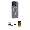MARSİLYAN™- iPhone 14 Pro Max Kılıf Yankı Işık Prime - Siyah Buffer Cam Ekran Koruyucu + Bilvis Titan Kamera Lens - GS