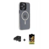 MARSİLYAN™- iPhone 14 Pro Max Kılıf Yankı Işık Prime - Siyah Buffer Cam Ekran Koruyucu + Raze Metal Kamera Lens - GS