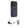 MARSİLYAN™- iPhone 14 Pro Max Kılıf Yankı Işık Prime - Siyah Joko 5D Cam + Bilvis Titan Kamera Lens - DNMR