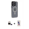 MARSİLYAN™- iPhone 14 Pro Max Kılıf Yankı Işık Prime - Siyah Joko 5D Cam + Bilvis Titan Kamera Lens - DNMR