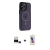 MARSİLYAN™- iPhone 14 Pro Max Kılıf Yankı Işık Prime - Siyah Joko 5D Cam + Bilvis Titan Kamera Lens - GS