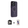 MARSİLYAN™- iPhone 14 Pro Max Kılıf Yankı Işık Prime - Siyah Joko 5D Cam + PVD Metal Kamera Lens - TU