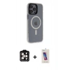 MARSİLYAN™- iPhone 14 Pro Max Kılıf Yankı Işık Prime - Siyah Joko 5D Cam + PVD Metal Kamera Lens - TU