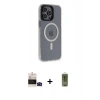 MARSİLYAN™- iPhone 14 Pro Max Kılıf Yankı Işık Prime - Siyah Joko Magic 5D Hayalet Cam + Bilvis Titan Kamera Lens - SH