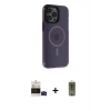 MARSİLYAN™- iPhone 14 Pro Max Kılıf Yankı Işık Prime - Siyah Joko Magic 5D Hayalet Cam + Bilvis Titan Kamera Lens - SH