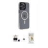 MARSİLYAN™- iPhone 14 Pro Max Kılıf Yankı Işık Prime - Siyah Mat Seramik Nano Ekran Koruyucu + Bilvis Titan Kamera Lens - DNMR