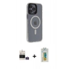 MARSİLYAN™- iPhone 14 Pro Max Kılıf Yankı Işık Prime - Siyah Polymer Nano Ekran Koruyucu + Bilvis Titan Kamera Lens - GS
