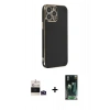 MARSİLYAN™- iPhone 14 Pro Max Kılıf Yankı Serisi - Şeffaf 360 Full Body Arka Koruyucu + Bilvis Titan Kamera Lens - DNMR
