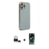 MARSİLYAN™- iPhone 14 Pro Max Kılıf Yankı Serisi - Şeffaf 360 Full Body Arka Koruyucu + Bilvis Titan Kamera Lens - SH