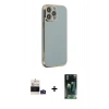 MARSİLYAN™- iPhone 14 Pro Max Kılıf Yankı Serisi - Şeffaf 360 Full Body Arka Koruyucu + Bilvis Titan Kamera Lens - DNMR