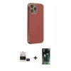 MARSİLYAN™- iPhone 14 Pro Max Kılıf Yankı Serisi - Şeffaf 360 Full Body Arka Koruyucu + Bilvis Titan Kamera Lens - SH