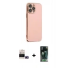 MARSİLYAN™- iPhone 14 Pro Max Kılıf Yankı Serisi - Şeffaf 360 Full Body Arka Koruyucu + Bilvis Titan Kamera Lens - DNMR