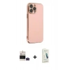 MARSİLYAN™- iPhone 14 Pro Max Kılıf Yankı Serisi - Şeffaf Pasifik Cam Ekran Koruyucu + Bilvis Titan Kamera Lens - DNMR