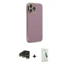 MARSİLYAN™- iPhone 14 Pro Max Kılıf Yankı Serisi - Şeffaf Pasifik Cam Ekran Koruyucu + Raze Metal Kamera Lens - GD