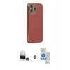 MARSİLYAN™- iPhone 14 Pro Max Kılıf Yankı Serisi - Şeffaf Royal Nano Ekran Koruyucu + Bilvis Titan Kamera Lens - GS