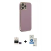 MARSİLYAN™- iPhone 14 Pro Max Kılıf Yankı Serisi - Şeffaf Royal Nano Ekran Koruyucu + Bilvis Titan Kamera Lens - GD