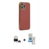 MARSİLYAN™- iPhone 14 Pro Max Kılıf Yankı Serisi - Şeffaf Royal Nano Ekran Koruyucu + Bilvis Titan Kamera Lens - GD