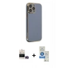 MARSİLYAN™- iPhone 14 Pro Max Kılıf Yankı Serisi - Şeffaf Royal Nano Ekran Koruyucu + Bilvis Titan Kamera Lens - GD