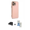 MARSİLYAN™- iPhone 14 Pro Max Kılıf Yankı Serisi - Şeffaf Royal Nano Ekran Koruyucu + Raze Metal Kamera Lens - GS