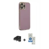 MARSİLYAN™- iPhone 14 Pro Max Kılıf Yankı Serisi - Şeffaf Royal Nano Ekran Koruyucu + Raze Metal Kamera Lens - GS