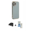 MARSİLYAN™- iPhone 14 Pro Max Kılıf Yankı Serisi - Şeffaf Royal Nano Ekran Koruyucu + Raze Metal Kamera Lens - GS