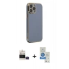 MARSİLYAN™- iPhone 14 Pro Max Kılıf Yankı Serisi - Şeffaf Royal Nano Ekran Koruyucu + Bilvis Titan Kamera Lens - SH