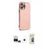 MARSİLYAN™- iPhone 14 Pro Max Kılıf Yankı Serisi - Siyah 6D Mat Seramik Hayalet Nano Ekran Koruyucu + Bilvis Titan Kamera Lens - GS