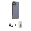 MARSİLYAN™- iPhone 14 Pro Max Kılıf Yankı Serisi - Siyah 6D Mat Seramik Hayalet Nano Ekran Koruyucu + Bilvis Titan Kamera Lens - GD