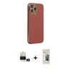 MARSİLYAN™- iPhone 14 Pro Max Kılıf Yankı Serisi - Siyah 6D Mat Seramik Hayalet Nano Ekran Koruyucu + Bilvis Titan Kamera Lens - GD
