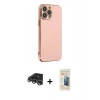 MARSİLYAN™- iPhone 14 Pro Max Kılıf Yankı Serisi - Siyah 6D Mat Seramik Hayalet Nano Ekran Koruyucu + Raze Metal Kamera Lens - GS