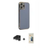 MARSİLYAN™- iPhone 14 Pro Max Kılıf Yankı Serisi - Siyah 6D Mat Seramik Hayalet Nano Ekran Koruyucu + Raze Metal Kamera Lens - GS