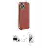 MARSİLYAN™- iPhone 14 Pro Max Kılıf Yankı Serisi - Siyah Bilvis 3D Mat Cam Ekran Koruyucu + Bilvis Titan Kamera Lens - DNMR