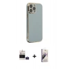 MARSİLYAN™- iPhone 14 Pro Max Kılıf Yankı Serisi - Siyah Bilvis 3D Mat Cam Ekran Koruyucu + Bilvis Titan Kamera Lens - DNMR