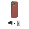 MARSİLYAN™- iPhone 14 Pro Max Kılıf Yankı Serisi - Siyah Bilvis 3D Mat Cam Ekran Koruyucu + Raze Metal Kamera Lens - GS