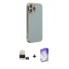 MARSİLYAN™- iPhone 14 Pro Max Kılıf Yankı Serisi - Siyah Bilvis 5in1 3D Magic Cam Ekran Koruyucu + Bilvis Titan Kamera Lens - GD