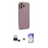 MARSİLYAN™- iPhone 14 Pro Max Kılıf Yankı Serisi - Siyah Bilvis 5in1 3D Magic Cam Ekran Koruyucu + Bilvis Titan Kamera Lens - DNMR