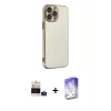 MARSİLYAN™- iPhone 14 Pro Max Kılıf Yankı Serisi - Siyah Bilvis 5in1 3D Magic Cam Ekran Koruyucu + Bilvis Titan Kamera Lens - DNMR
