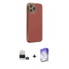MARSİLYAN™- iPhone 14 Pro Max Kılıf Yankı Serisi - Siyah Bilvis 5in1 3D Magic Cam Ekran Koruyucu + Bilvis Titan Kamera Lens - GD
