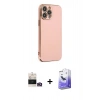MARSİLYAN™- iPhone 14 Pro Max Kılıf Yankı Serisi - Siyah Bilvis 5in1 5D Magic Hayalet Cam Ekran Koruyucu + Bilvis Titan Kamera Lens - GD