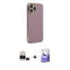 MARSİLYAN™- iPhone 14 Pro Max Kılıf Yankı Serisi - Siyah Bilvis 5in1 5D Magic Hayalet Cam Ekran Koruyucu + Bilvis Titan Kamera Lens - SH