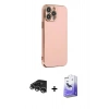 MARSİLYAN™- iPhone 14 Pro Max Kılıf Yankı Serisi - Siyah Bilvis 5in1 5D Magic Hayalet Cam Ekran Koruyucu + Raze Metal Kamera Lens - GS