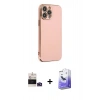 MARSİLYAN™- iPhone 14 Pro Max Kılıf Yankı Serisi - Siyah Bilvis 5in1 5D Magic Hayalet Cam Ekran Koruyucu + Bilvis Titan Kamera Lens - DNMR