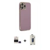 MARSİLYAN™- iPhone 14 Pro Max Kılıf Yankı Serisi - Siyah Bilvis Hayalet Cam Ekran Koruyucu + Bilvis Titan Kamera Lens - DNMR