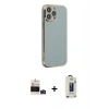 MARSİLYAN™- iPhone 14 Pro Max Kılıf Yankı Serisi - Siyah Bilvis Hayalet Cam Ekran Koruyucu + Bilvis Titan Kamera Lens - DNMR