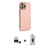 MARSİLYAN™- iPhone 14 Pro Max Kılıf Yankı Serisi - Siyah Bilvis Hayalet Cam Ekran Koruyucu + Bilvis Titan Kamera Lens - GS